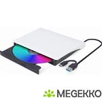 Gembird DVD-USB-03-BW optisch schijfstation DVDRW Zwart, Wit