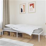 vidaXL Bedframe metaal wit 90x200 cm