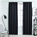 vidaXL Gordijnen verduisterend met haken 2 st 140x175 cm antraciet