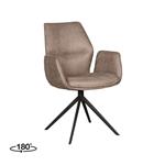 Eetkamerstoel Mellow 58x63x92 cm | Taupe Micro Suede | Leverbaar Vanaf Week 22, 30 mei