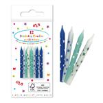 Soccer Fans Birthday Candles With Holders 12St