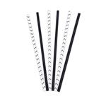 Paper Drinking Straws Fsc Black & White Paper Drinking Straws 19.5X0.6Cm 50St