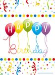 Happy Birthday Streamers Plastic Party Bags 6St
