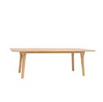 Eetkamertafel Flow-220x100x75-Naturel-Teak | Leverbaar Vanaf Week 22