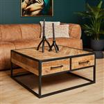 Salontafel Arlington 80x80x40 cm | Visgraat Patroon