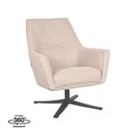 Draaifauteuil Tod 76x75x90 cm Natural Boucle| 360 Graden Draaibaar