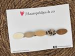 Haarspeldje antislip - baby's - kinderen - meisjes - setje 9 - mix - imitatieleer
