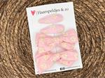 Haarstrik Flo setje 10 - set van twee strikken en twee speldjes - stof/kant - alligatorclip - babyro