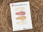 Haarspeldje Flo setje 14 - set van vier speldjes - stof/kant - beige - roze - taupe