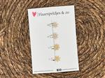 Baby haarspeldjes setje 23 - mini - 2cm groot - voor de eerste lokjes haar - bloemetjes - taupe/khak