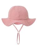 Zomerhoed baby - dreumes - meisje - jongen - zonnehoed - zomer - hydrofiele stof - katoen - roze