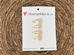 Haarspeldjes flower setje 9 - met een lief klein bloemetje - beige/khaki — 3 cm speldjes