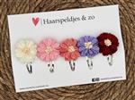 Haarspeldjes Blossem setje 11 - bloemen in bloei - roze/rood/lila — 3 cm speldjes
