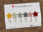 Haarspeldje rib setje 6 - rib - sterretjes — 4 cm speldjes