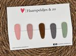 Haarspeldje setje 9 - rib - speldjes met een hoesje