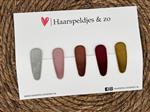 Haarspeldje setje 10 - velvet - speldjes met een hoesje