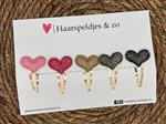 Haarspeldje hearts setje 5 - hartjes - glamour - kerst - decembercollectie - najaar — 5 cm speldjes