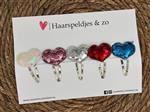 Haarspeldje hearts setje 7 - hartjes - pailletten - kerst - decembercollectie - najaar