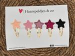 Haarspeldje stars setje 9 - sterretjes - glitters - kerst - decembercollectie - najaar — 5 cm speldj