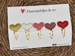 Haarspeldje hearts setje 10 - hartjes - glitters - kerst - decembercollectie - najaar — 5 cm speldje