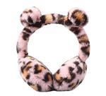 Oorwarmers kind - winter - warm - meisjes - panter - leopard - roze/bruin