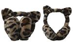 Oorwarmers kind - winter - warm - meisjes - kattenoortjes - leopard - donkerbruin