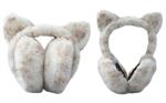 Oorwarmers kind - winter - warm - meisjes - kattenoortjes - leopard - wit bruin