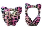 Oorwarmers kind - winter - warm - meisjes - kattenoortjes - leopard - regenboog