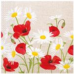 3 Ply Paper Napkins 33X33Cm/Easter Designs Fsc Three Ply Paper Napkins 33X33Cm Daisies & Poppies 20S