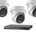 Hikvision 3 ColorVu camera's 4 MP IP camerabewaking set