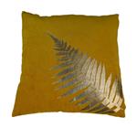 Sierkussen met print - 45x45 - Mosterdgeel/goud - Velvet