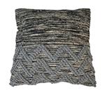 Sierkussen - 45x45 - Grijs/zwart - Katoen