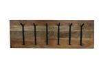 Kapstok - 90x11x30 - Naturel/zwart - Mangohout/metaal