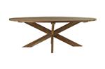 Tuin Eettafel | Ovaal met Kruispoot | Oud teakhout