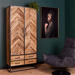 Kabinet Arlington | 90x45x200 cm | Visgraat Patroon