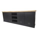 Dressoir Liz| 250x85x45 cm | Mangohout |Staal
