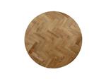 Tafeltop Fishbone Rond 100x100 cm| Naturel Eiken