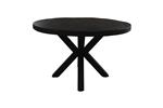 Eettafel Rond Hamburg 150 cm|Zwart Gerecycled Mangohout