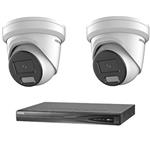 Hikvision 8 MP IP camerabewaking set 2 EXIR camera's