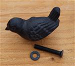 Handgreep, knop, vogel, donkerbruin, gietijzer HG734