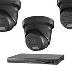 Hikvision 3 ColorVu camera 8 MP IP camerabewaking set zwart