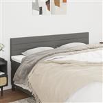 vidaXL Hoofdborden 2 st 80x5x78/88 cm stof donkergrijs