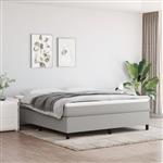 vidaXL Bedframe zonder matras stof lichtgrijs 160x200 cm