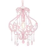 vidaXL Plafondlamp met kralen rond E14 roze
