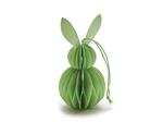 Actie Paashaas Konijntje Honeycomb hanger 6*12 cm Groen Paper rabbit hanger