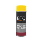 BTC Spray Ral 1021 Koolzaadgeel Hoogglans 400 ml