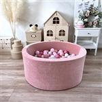 Ballenbad - Soft Velvet - 90x40cm - Raspberry Pink Excl ballen