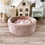 Ballenbad - Soft Velvet - 90x30cm - Dark Beige Excl ballen