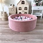 Ballenbad - Soft Velvet - 90x30cm - Raspberry Pink Excl ballen