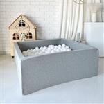 Ballenbad - Cotton- 106x106x40 cm - Light Grey Excl ballen